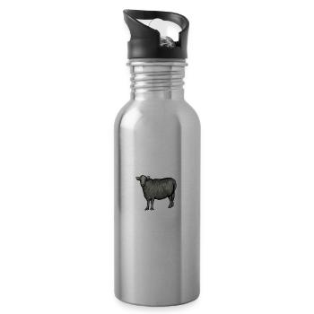 Galloway Rind I Schottland Rinderzucht für - Trinkflasche mit integriertem Trinkhalm - Lightsilver - Rechts
