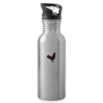 Araucana Hühner I Hühnerrasse Huhn Motiv für - Trinkflasche mit integriertem Trinkhalm - Lightsilver - Rechts