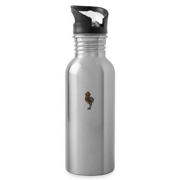 Araucana Hühner I Hühnerrasse Huhn Motiv für - Trinkflasche mit integriertem Trinkhalm - Lightsilver - Rechts