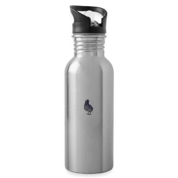 Araucana Hühner I Hühnerrasse Huhn Motiv für - Trinkflasche mit integriertem Trinkhalm - Lightsilver - Rechts