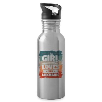 I'm The Crazy Rehab Nurse They Warned You About RN - Water bottle with straw - silver - Right