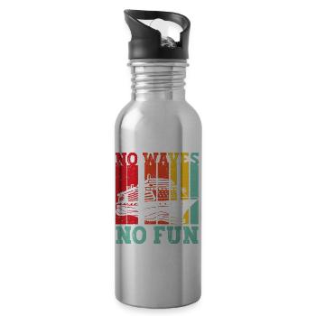 Funny Cruise Cruise Ship Retro - Water bottle with straw - silver - Right