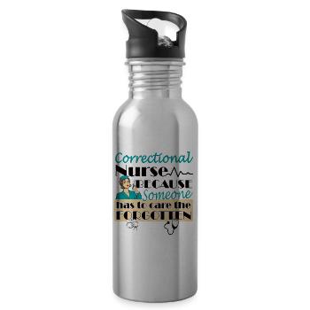 Prison Nurse - Water bottle with straw - silver - Right