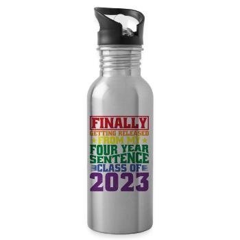 Getting Released From My Four Year Sentence 2 - Trinkflasche mit integriertem Trinkhalm - Lightsilver - Rechts