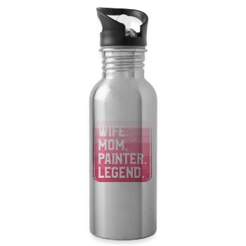 Ich bin die verrückte Reha-Krankenschwester, die dich vor RN gewarnt hat - Trinkflasche mit integriertem Trinkhalm - Lightsilver - Rechts