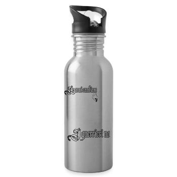 Waffen ändern sich Krieger nicht Soldaten Sparta - Trinkflasche mit integriertem Trinkhalm - Lightsilver - Rechts