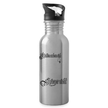 Waffen ändern sich Krieger nicht Soldaten Sparta - Trinkflasche mit integriertem Trinkhalm - Lightsilver - Rechts