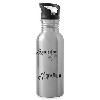 Waffen ändern sich Krieger nicht Soldaten Sparta - Trinkflasche mit integriertem Trinkhalm - Lightsilver - Rechts