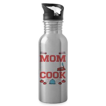 This Mom Is The Best Cook 2 - Water bottle with straw - silver - Right