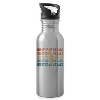 Lustiger Mormonen-Missionar LDS Basketball - Trinkflasche mit integriertem Trinkhalm - Lightsilver - Rechts