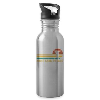 Lustiger Mormonenmissionar LDS Fußball - Trinkflasche mit integriertem Trinkhalm - Lightsilver - Rechts
