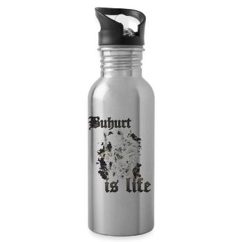 Bouhourt Knight Competition Buhurt Tournament Warrior - Water bottle with straw - silver - Right