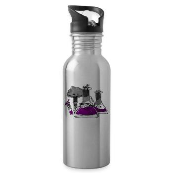 Asexual Pride Ace Flag Science Teacher - Trinkflasche mit integriertem Trinkhalm - Lightsilver - Rechts