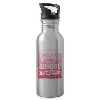 It Takes A Lot Of Sparkle To Be A School - Water bottle with straw - silver - Right