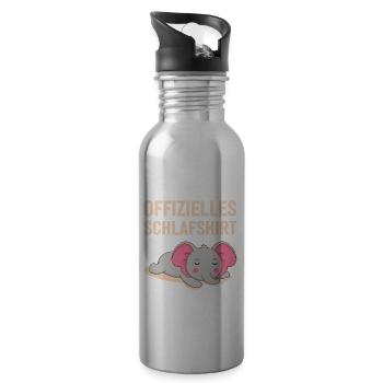 Offizielles Schlafshirt Elefanten Schlaf Kinder - Trinkflasche mit integriertem Trinkhalm - Lightsilver - Rechts
