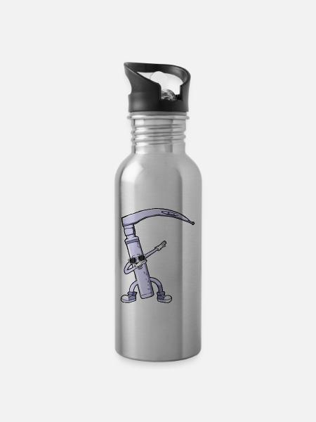 Anästhesist Anästhesiologie Tupfen - Trinkflasche mit integriertem Trinkhalm - Lightsilver