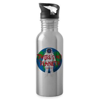 There is no Planet B - Astronaut Planet Earth - Water bottle with straw - silver - Right