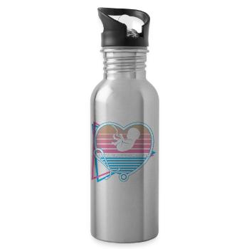 Obgyn Retro - Water bottle with straw - silver - Right