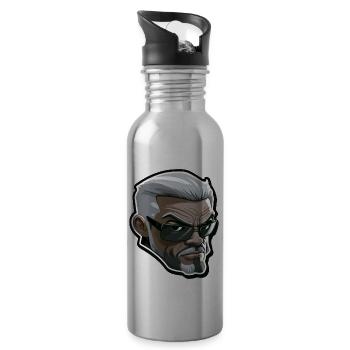 Cooler Typ - Trinkflasche mit integriertem Trinkhalm - Lightsilver - Rechts