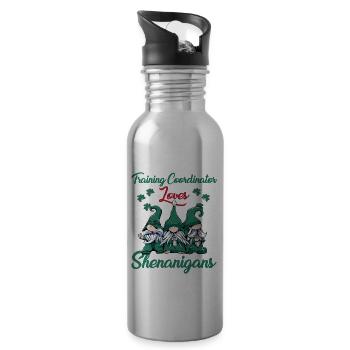 Coordonnatrice de la formation Fête de la Saint-Patrick - Gourde avec paille intégrée - argent clair - Droite