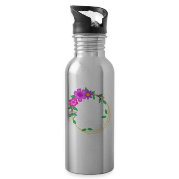 Brides fabulous Brother - Water bottle with straw - silver - Right