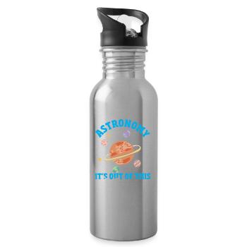 Astronomy It's Out Of This World Astronomer - Water bottle with straw - silver - Right