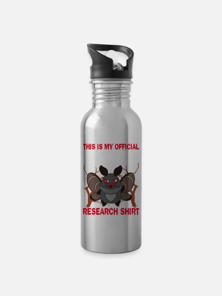 Mothman Kryptide Folklore - Trinkflasche mit integriertem Trinkhalm -
