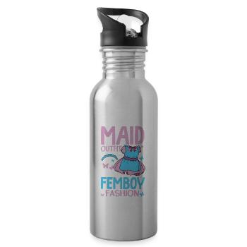 Crossdressing - Water bottle with straw - silver - Right
