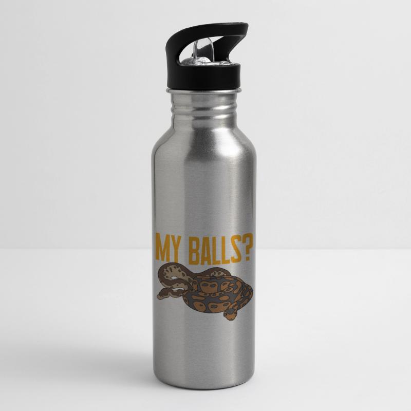 Kugelpython Schlange Trinkflasche mit integriertem Trinkhalm