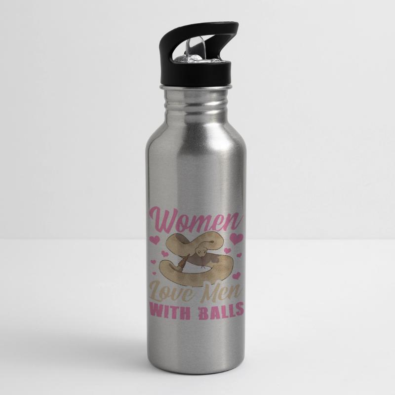 Kugelpython Schlange Trinkflasche mit integriertem Trinkhalm