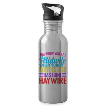 When Your Body Clock Has Gone Haywire 2 - Trinkflasche mit integriertem Trinkhalm - Lightsilver - Rechts