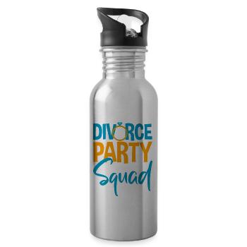 Divorce Party Squad 4 - Trinkflasche mit integriertem Trinkhalm - Lightsilver - Rechts