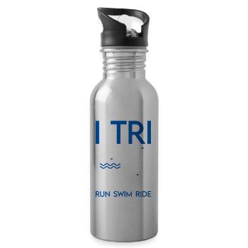 I Tri, Run Swim Ride 2 - Gourde avec paille intégrée - argent clair - Droite