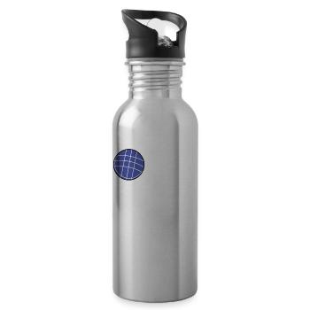 Drôle de joueur de pétanque - Gourde avec paille intégrée - argent clair - Droite