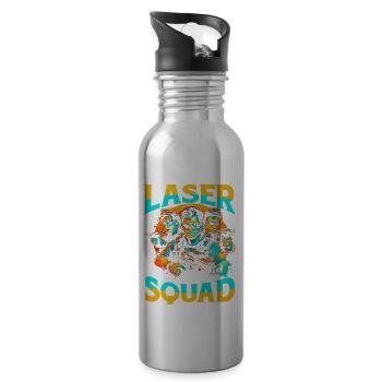 Laser Tag Squad 6 - Gourde avec paille intégrée - argent clair - Droite