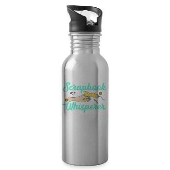 Scrapbooking Scrapbooker - Trinkflasche mit integriertem Trinkhalm - Lightsilver - Rechts