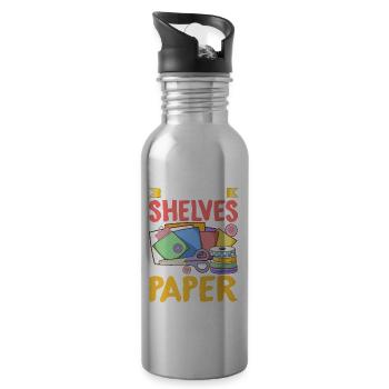 Scrapbooking Scrapbooker - Water bottle with straw - silver - Right