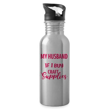 Crafting Crafter - Water bottle with straw - silver - Right