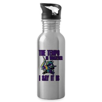 The Tempo Is Whatever I Say It Is 2 - Water bottle with straw - silver - Right