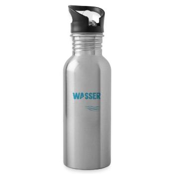 Genitiv ins Wasser weil es Dativ ist - Grammatik - Trinkflasche mit integriertem Trinkhalm - Lightsilver - Rechts