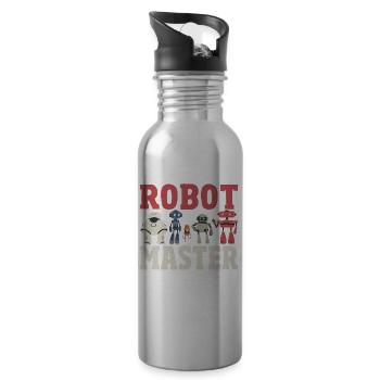 Robot Master Robots Engineer Robotics - Water bottle with straw - silver - Right