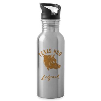 Texas Hog Hunting Legend - Trinkflasche mit integriertem Trinkhalm - Lightsilver - Rechts