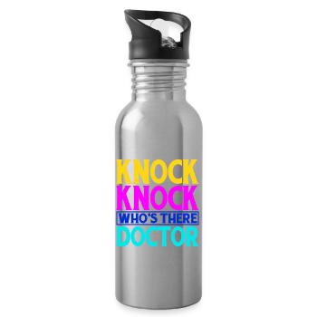 Knock Knock Who's There Doctor 13 - Water bottle with straw - silver - Right