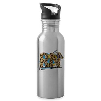 Registered Nurse Humor Gift - Water bottle with straw - silver - Right