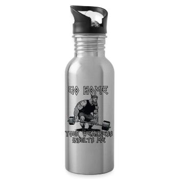 Viking Sports Fan Musculation Fitness Viking - Gourde avec paille intégrée - argent clair - Droite