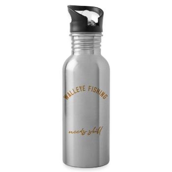 Walleye Fishing like regular fishing but needs - Water bottle with straw - silver - Right