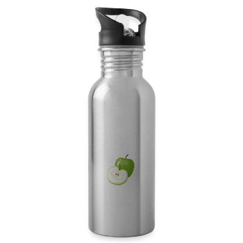 Life Is Sweeter With Apple - Water bottle with straw - silver - Right