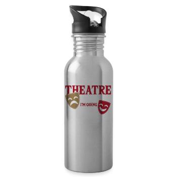 Theater Es ist eine Bühne, durch die ich gehe - Trinkflasche mit integriertem Trinkhalm - Lightsilver - Rechts