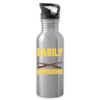 Fagottist - Trinkflasche mit integriertem Trinkhalm - Lightsilver - Rechts