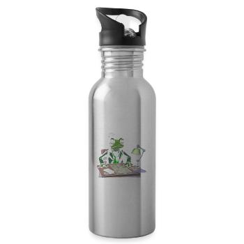 Erneuerbare Nukleare Spruch für Nukleartechnik - Trinkflasche mit integriertem Trinkhalm - Lightsilver - Rechts